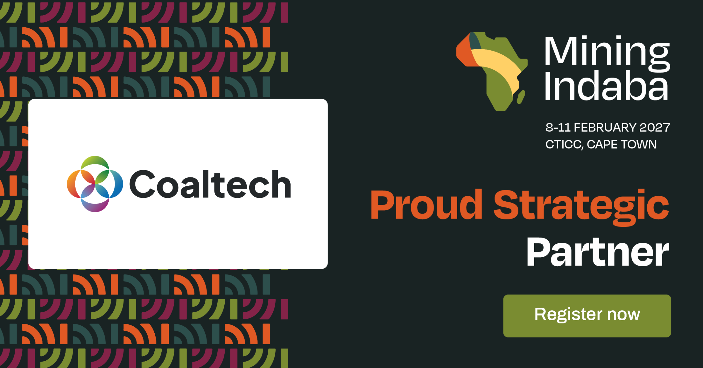 Coaltech is a Proud Strategic Partner of Investing in African Mining Indaba 2027, 8 to 11 February 2027, CTICC Cape Town